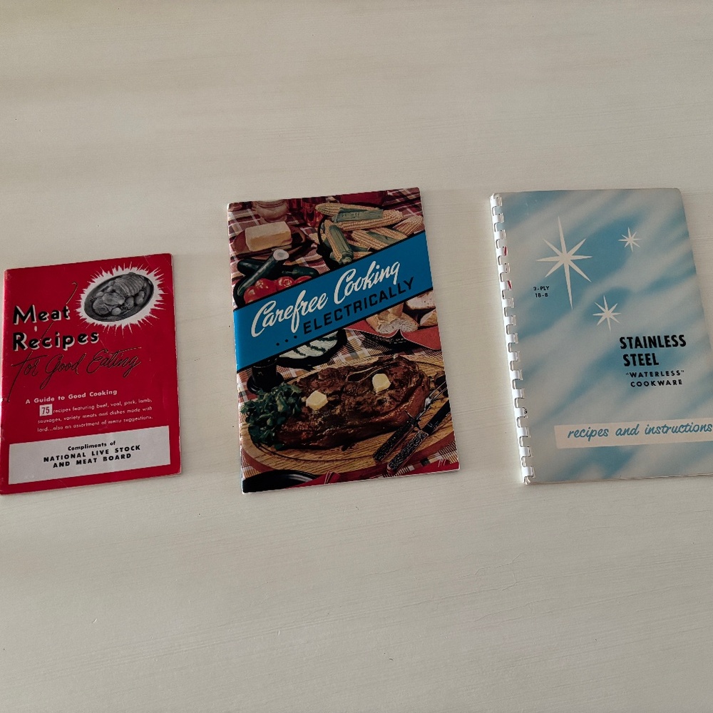 3 Vintage Cookbooks - 1950's 1960's
